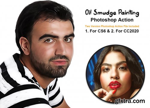 CreativeMarket - Oil Smudge Painting PS Action 5370495