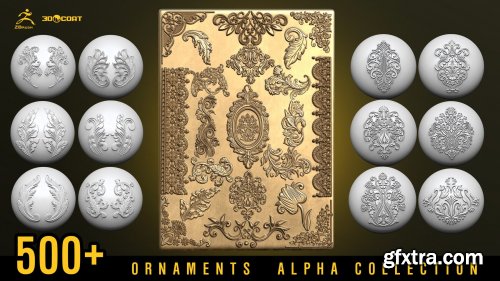 500+ ornament alphas | Tracery decorations | Stencils 3dcoat & Zbrush