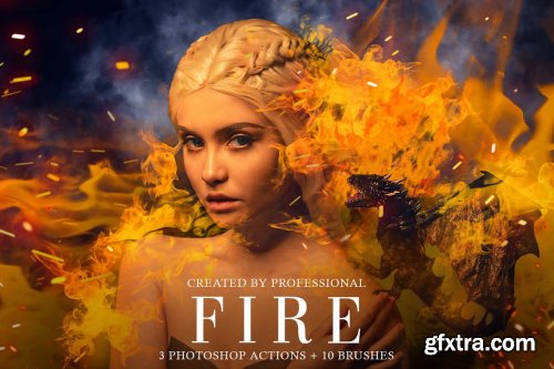 CreativeMarket - Fire Actions Photoshop 5328474