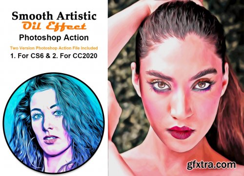 CreativeMarket - Smooth Artistic Oil Effect PS Action 5400417