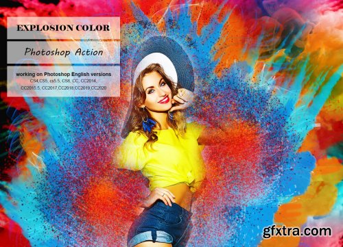 CreativeMarket - Explosion Color Photoshop Action 5247557