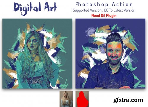 CreativeMarket - Digital Art Photoshop Action 6451999