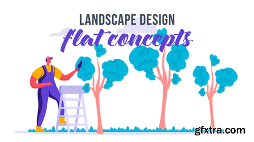 Videohive Landscape design - Flat Concept 33619925