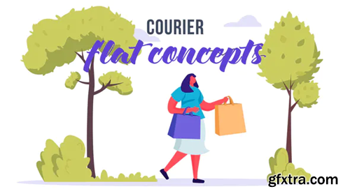 Videohive Courier - Flat Concept 33639411