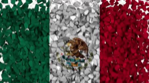 Videohive - Mexico Flag Breaking Rocks Transition - 33607826