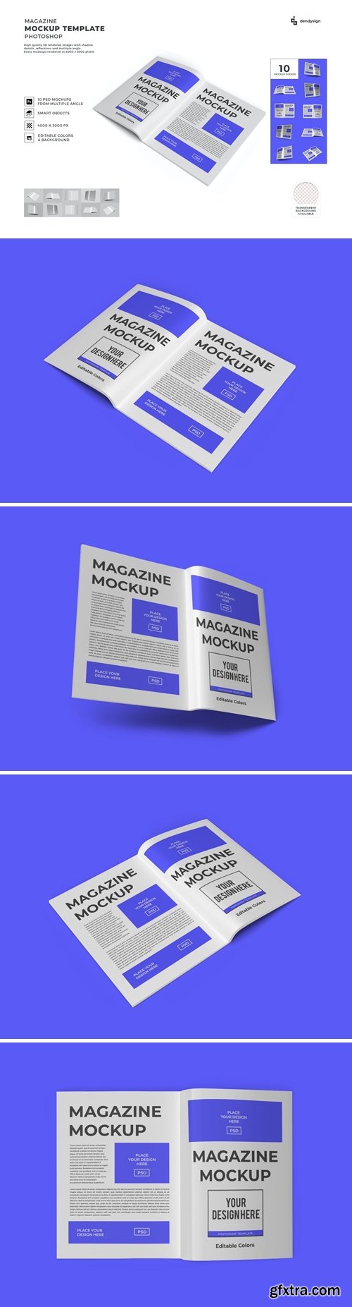Magazine Paper Mockup Template Set