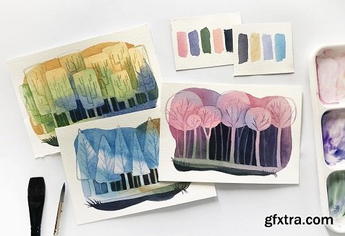 Enchanted Forests | Explore Negative Painting in Watercolors