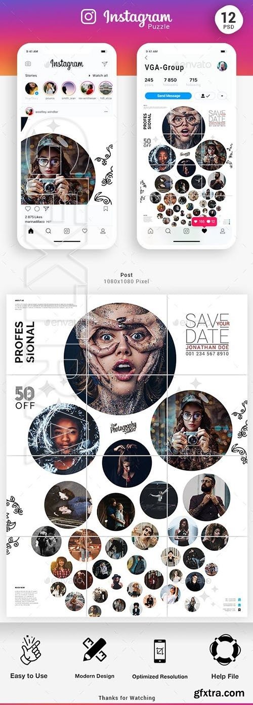 GraphicRiver - Instagram Puzzle Templates 23091578
