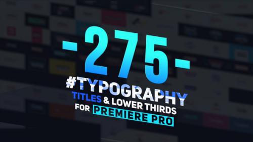 Videohive - 275 Typography, Titles and Lower Thirds - 23850953