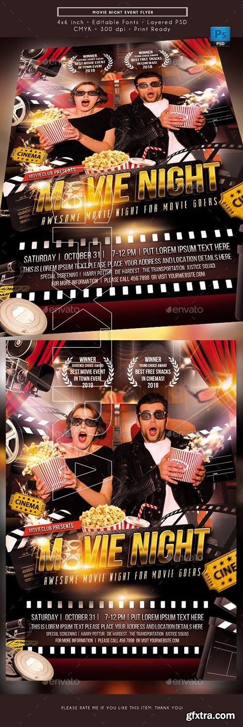GraphicRiver - Movie Night Event Flyer 22966634