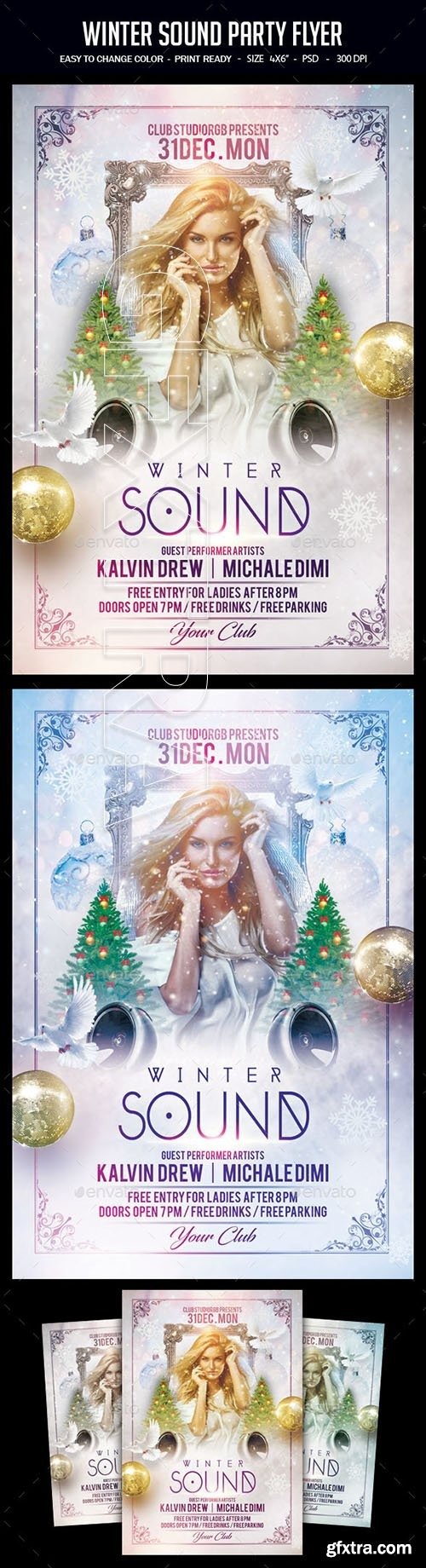 GraphicRiver - Winter Sound Party Flyer 22827157