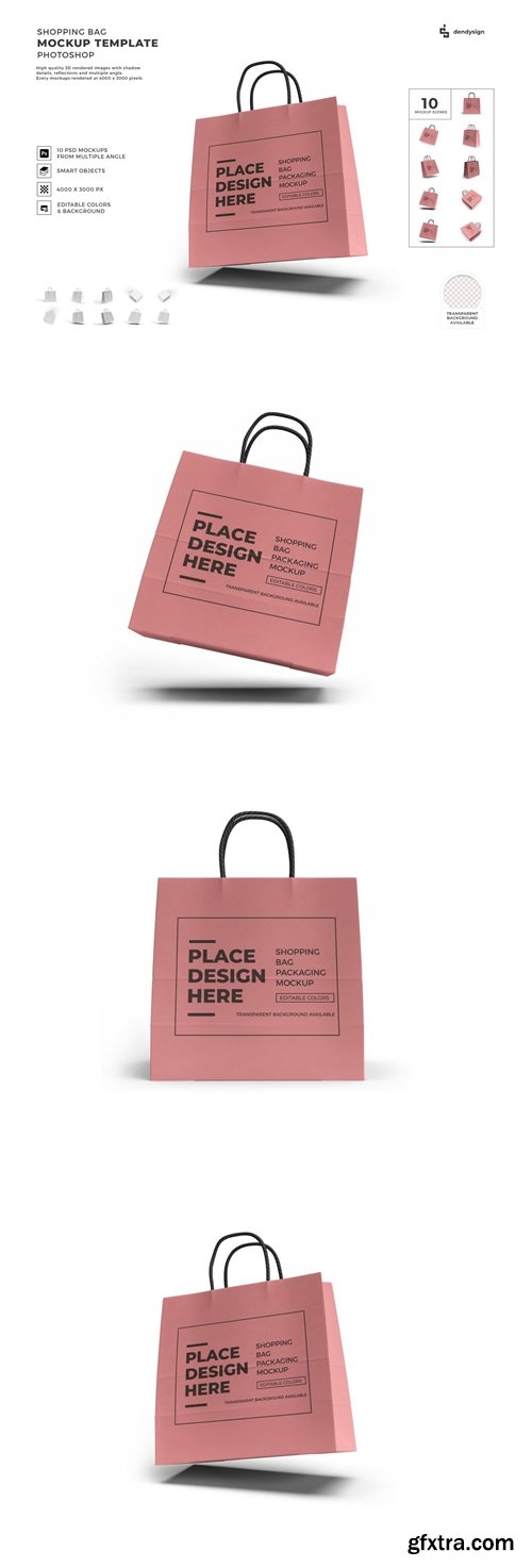 Shopping Bag Mockup Template Set