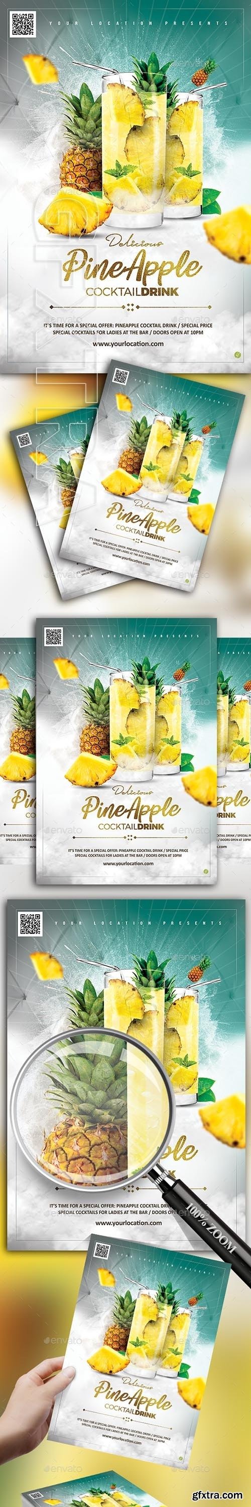GraphicRiver - Pineapple Cocktail Drink Flyer 22363147