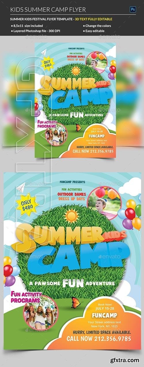 GraphicRiver - Kids Summer Camp Flyer 21917698