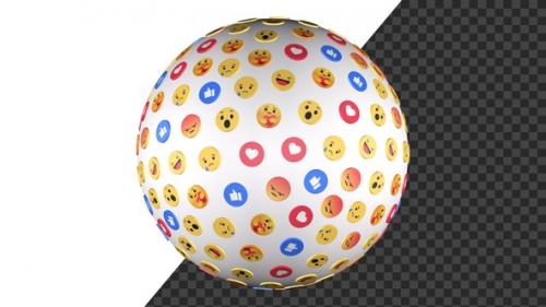 Videohive - Facebook Emoji Icons Sphere - 33799835