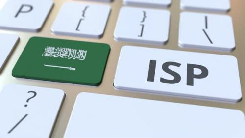 Videohive - Internet Service Provider Text and Flag of Saudi Arabia on the Keyboard - 33711934