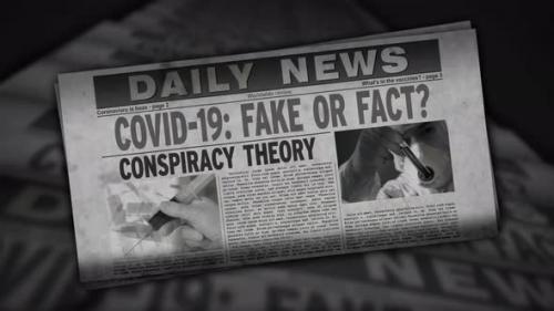 Videohive - Covid-19 pandemic news fake or fact retro newspaper printing press - 33721546