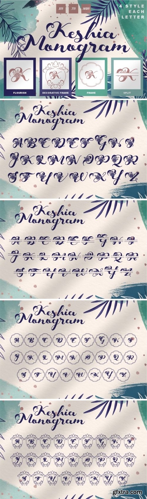 Keshia Monogram Font