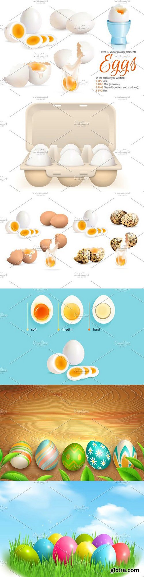 Eggs Realistic Set