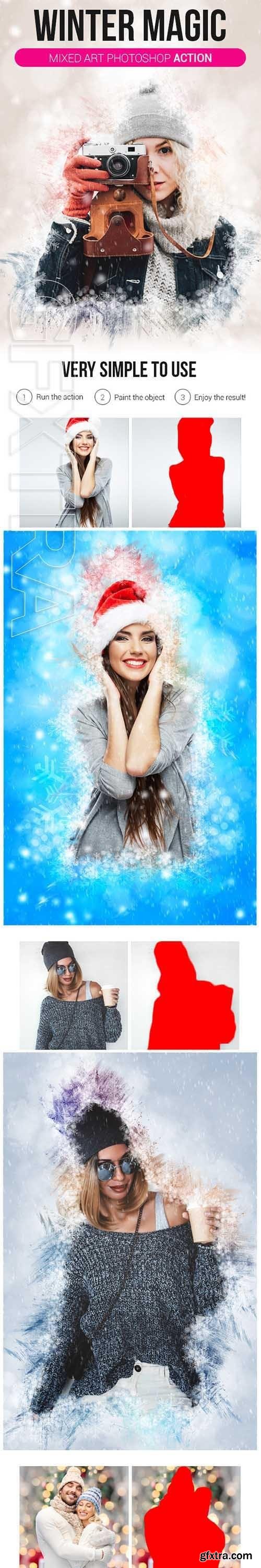 GraphicRiver - Winter Magic Mixed Art Photoshop Action 21156130