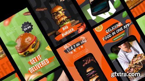 Videohive Delivery Food Stories App Promo 33840831