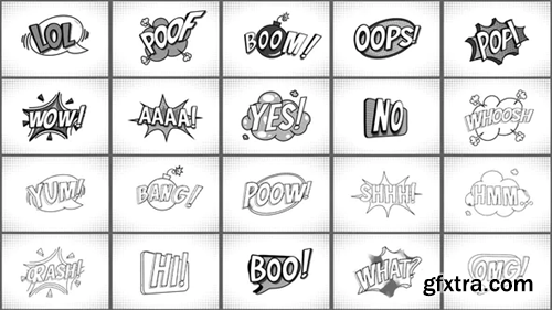 Videohive Comic Titles Black And White || After Effects 33848299