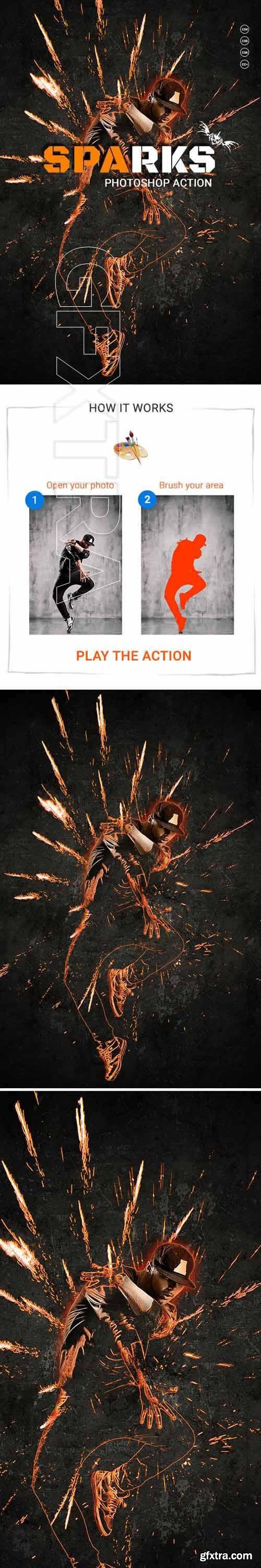 GraphicRiver - Sparks Photoshop Action 20627467