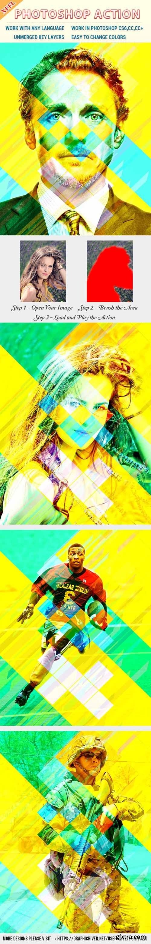GraphicRiver - Colorful Rectangles Effect Photoshop Action 20566475