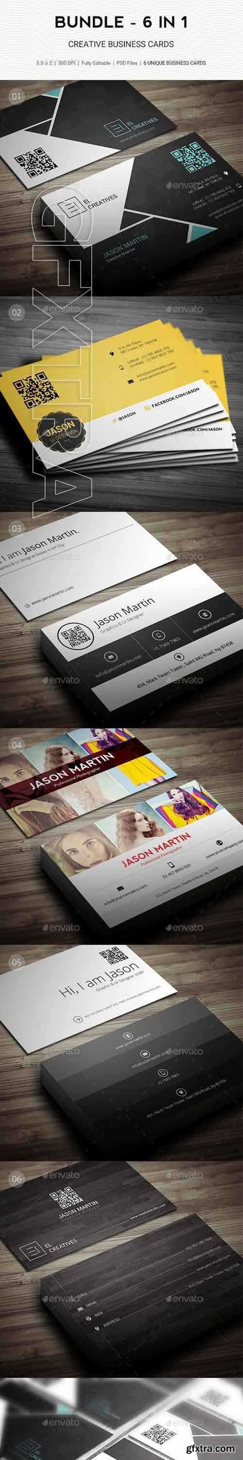GraphicRiver - Bundle - Pro 6 in 1 - Business Cards - B39 20525050