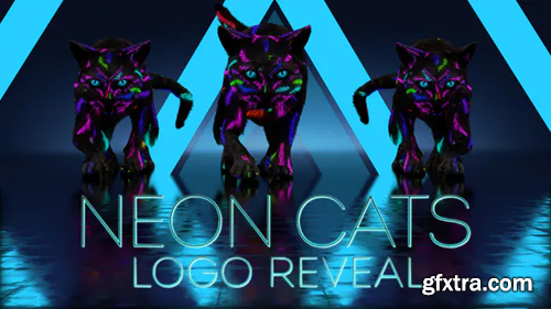 Videohive Neon Cats Logo Reveal 26778906