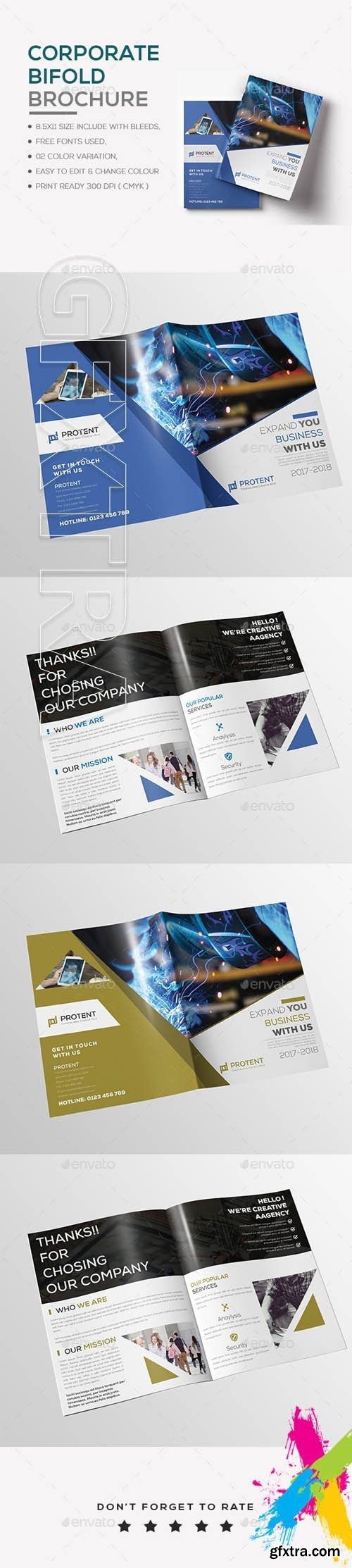 GraphicRiver - Corporate Bi-fold Brochure Template 20443222