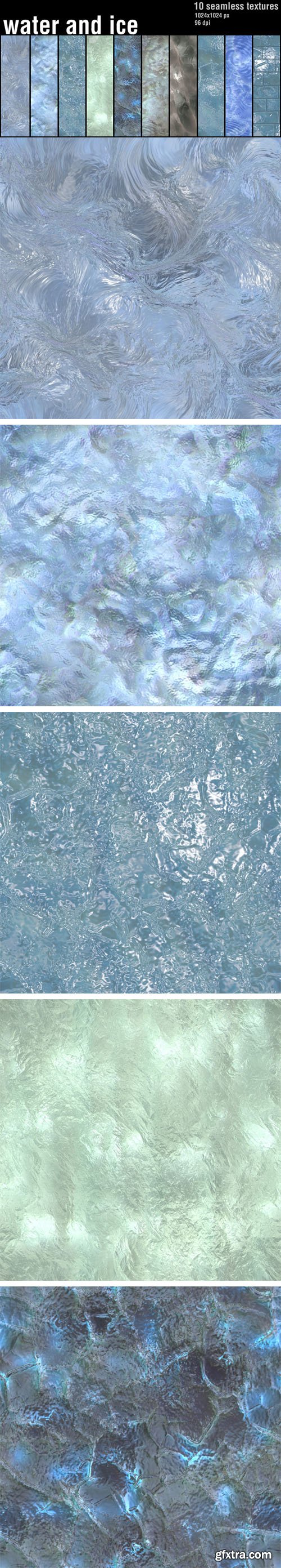 Water and Ice - 10 Seamless Textures