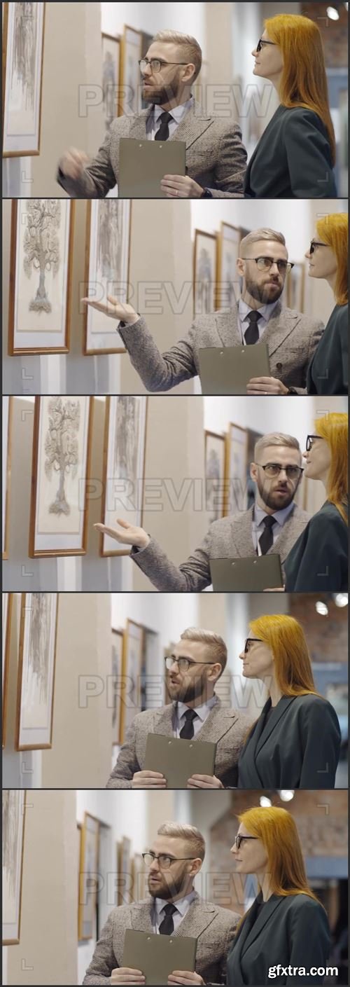 Man Explaining The Artwork 891897