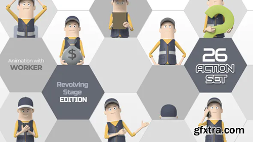 Videohive 26 Action Set Worker 33966239