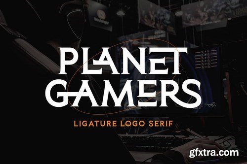 Planet Gamers - Ligature Logo Serif