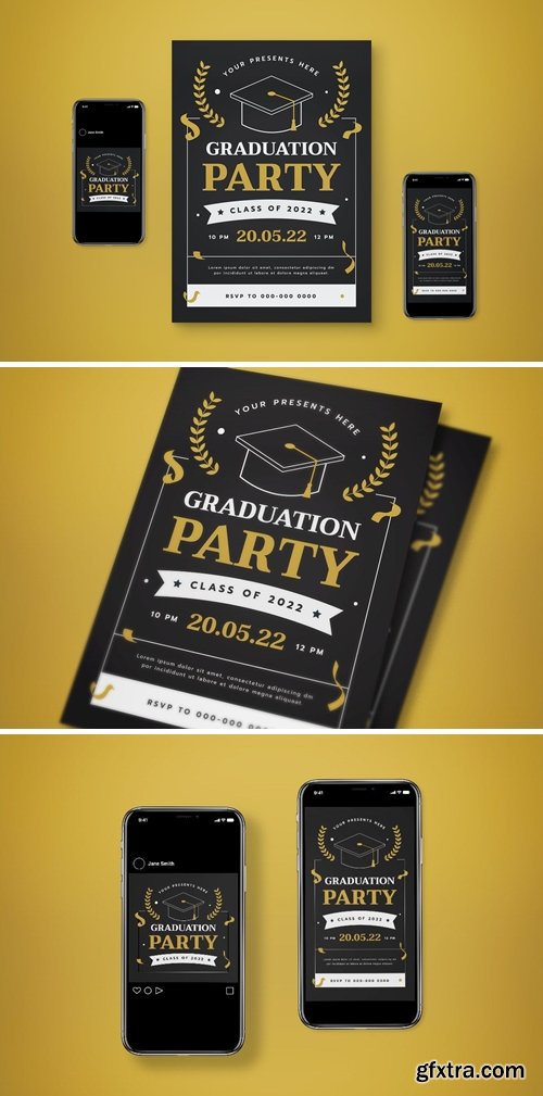 Graduation Party Flyer Set