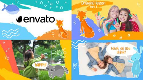Videohive - Cartoon Kids Slideshow || Premiere Pro MOGRT - 33925830