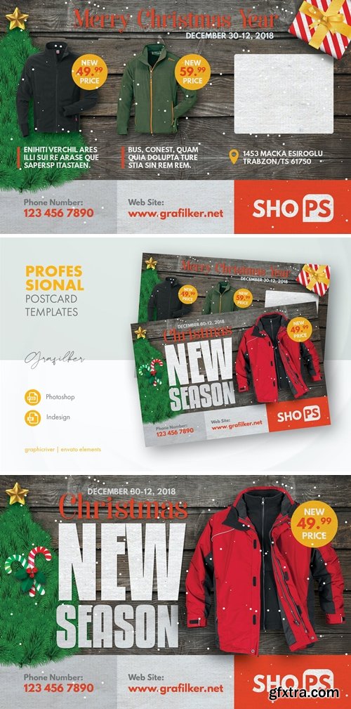 Christmas Products Postcard Templates