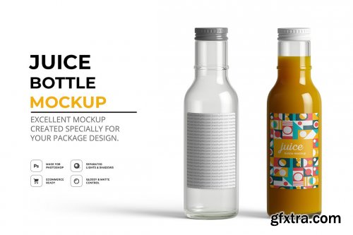 CreativeMarket - Juice Bottle Mockup 6415714