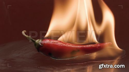 Red Hot Chili Pepper In Fire Flame 1011950