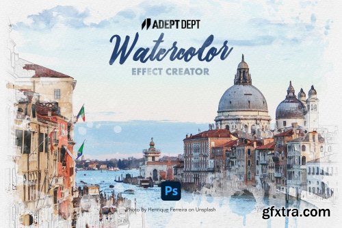 CreativeMarket - Watercolor Effect Photoshop Creator 6286604