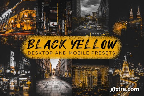 CreativeMarket - 6 Black Yellow Lightroom Presets 6350924
