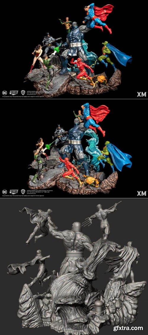 Justice League vs Darkseid Diorama – 3D Print Model