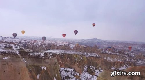 Aerial Of Hot-air Balloons In Cappadocia 1018961