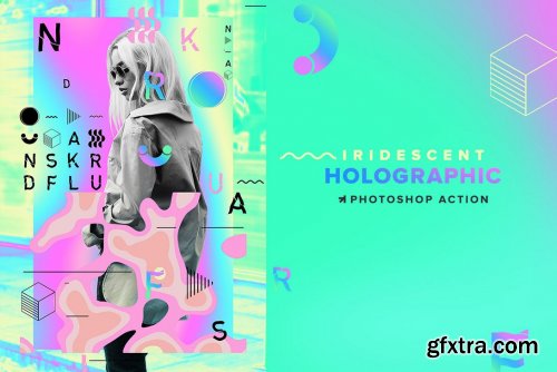 CreativeMarket - Holographic Iridescent PS Action 6357736