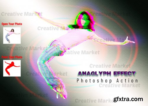 CreativeMarket - Anaglyph Effect Photoshop Action 6518920