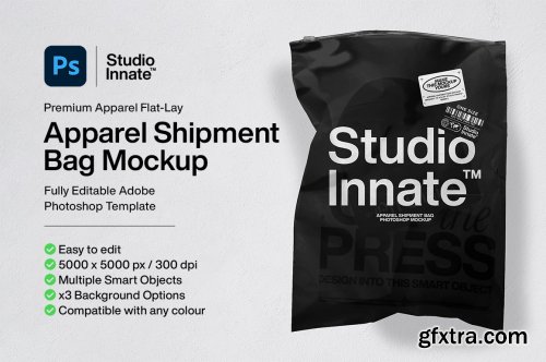 CreativeMarket - Apparel Shipment Bag Mockup 6134290