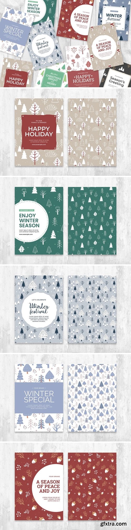 Winter Christmas Card Templates