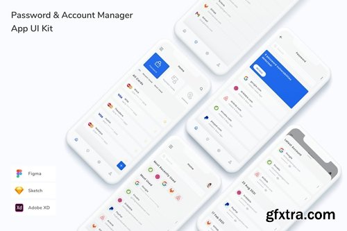 Password & Account Manager App UI Kit