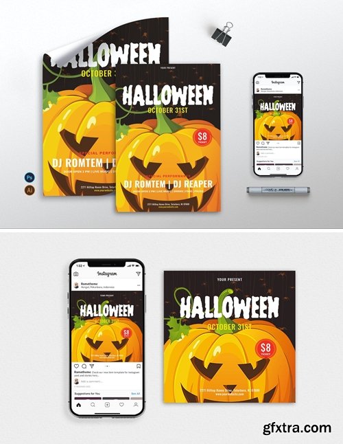 Halloween vol.1 - Flyer, Poster, Instagram RB